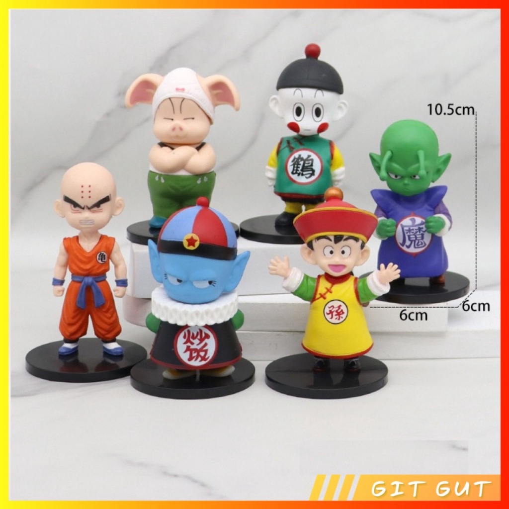 Action Figure Set 6 pcs Dragon Ball Z Kuririn Son Gohan Childhood