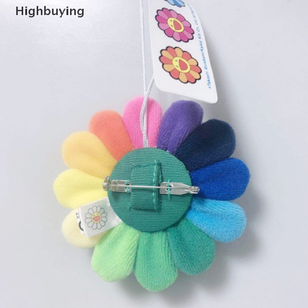 Hbid 1PCS Bros Bunga Matahari Liontin Mewah Warna-Warni Boneka Mainan Tas Sekolah Pria Dan Wanita Pasangan Lucu Bros Aksesoris Pakaian 8 cm Glory
