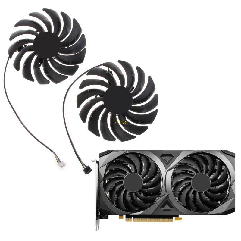 Bt1/2piece 95mm Graphics Card Cooling Fan PLD10010S12HH 12V 4Pin Untuk MSI RTX 3070 3060 3060Ti VENTUS 2X OC Kipas VGA
