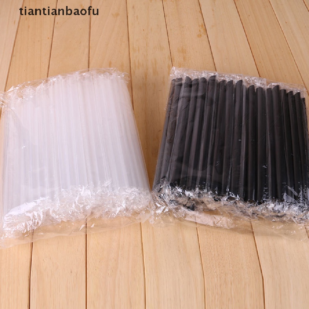 [tiantianbaofu] 100 Pcs 7.5 &quot;Besar Milkshake Sedotan Mutiara Boba MilkTea Smoothie Minum Butik Pesta