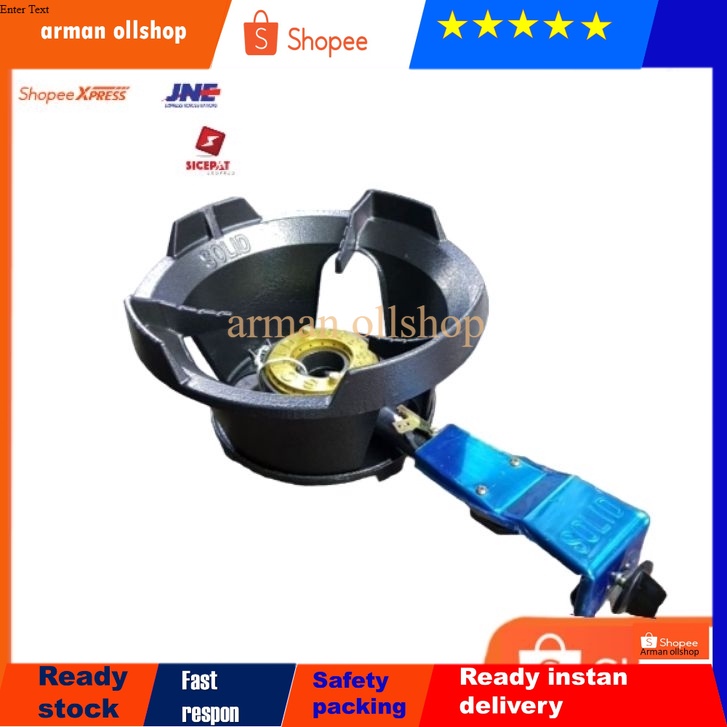 kompor gas 5b auto api besar merk solid / kompor gas high pressure / kompor api besar dan biru