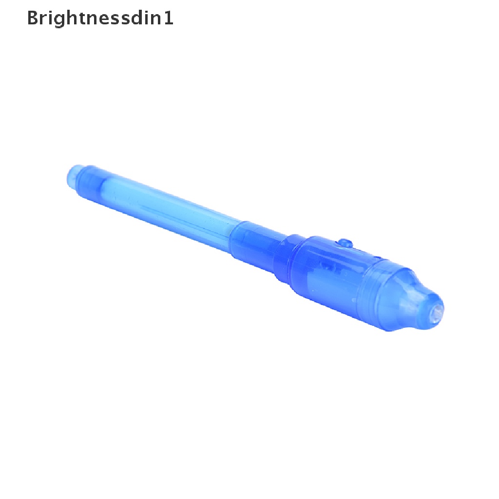 [Brightnessdin1] Pena Sinar UV Invisible Ink Security Marker Pen Dengan Ultra Violet LED Blacklight, Butik