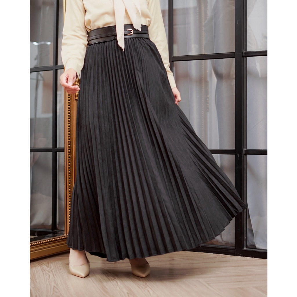 Hada Pleated Skirt - 7 Warna | Zysku Xena | Rok Plisket Lipit Lebar Kantor