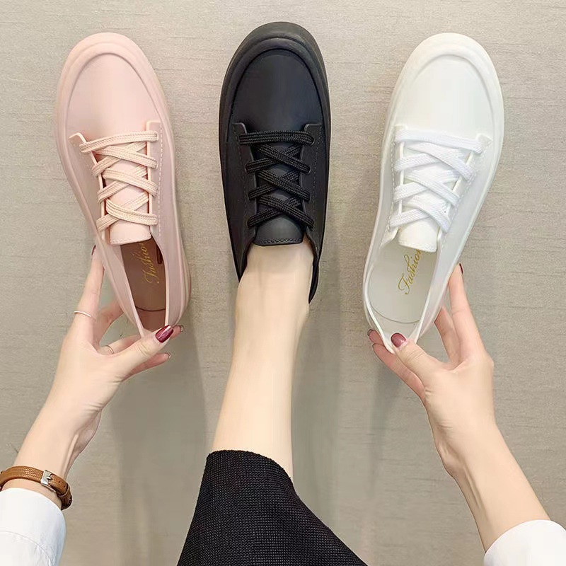 TOPGROSIR LV0263 Sepatu Sneakers Wanita Fashion Import Korean Style Polos