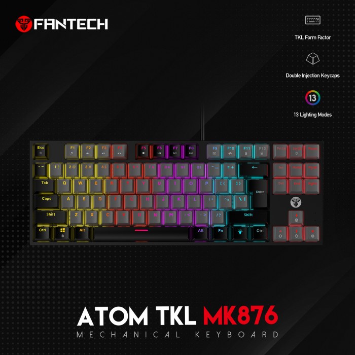 Fantech ATOM TKL MK876 Keyboard Mechanical Gaming 87 Keys