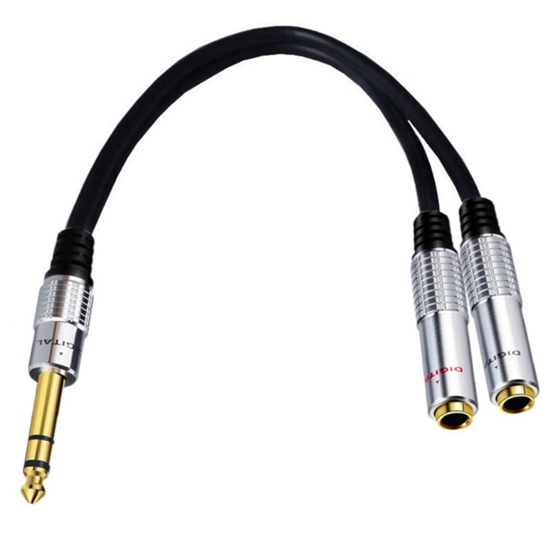 Kabel Insert Stereo Y-Splitter CRE 14inch TRS 1jack Male 4inch- to Dual 1kabel Breakout TS-Mono Female