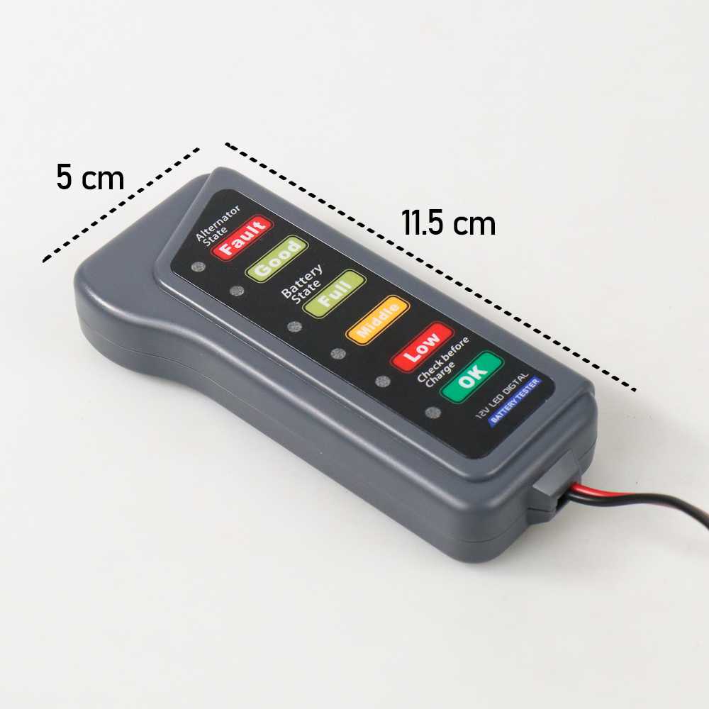 (BISA COD) FTIHSHP ELS Tester Baterai Digital Diagnostik Mobil 12V 6 LED - AHX-009