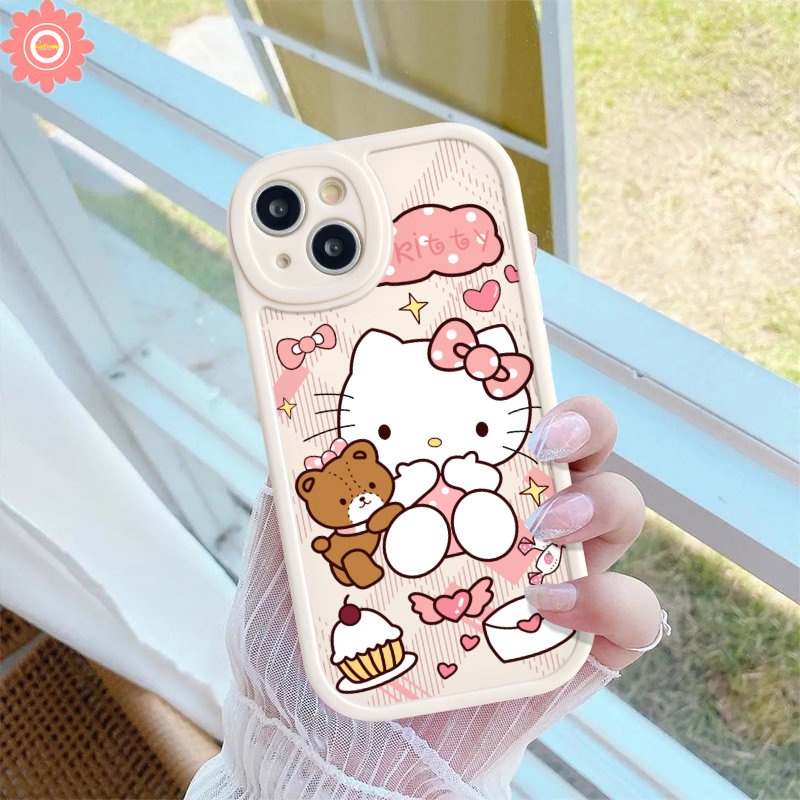 Redmi 12C 10 9T 10A 9 9A 10C 9C Redmi Note 11 10 10s 11s 10Pro 8 9 9Pro 9s 8Pro POCO X3 NFC Pro M3 Mi 12 11 Lite 11T Papan Catur Kartun Milk Tea Bear Cute Kitty Soft TPU Sarung