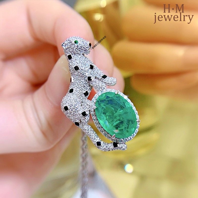 Kalung Leopard Lvzuan Liontin Leopard Emerald Terbaru