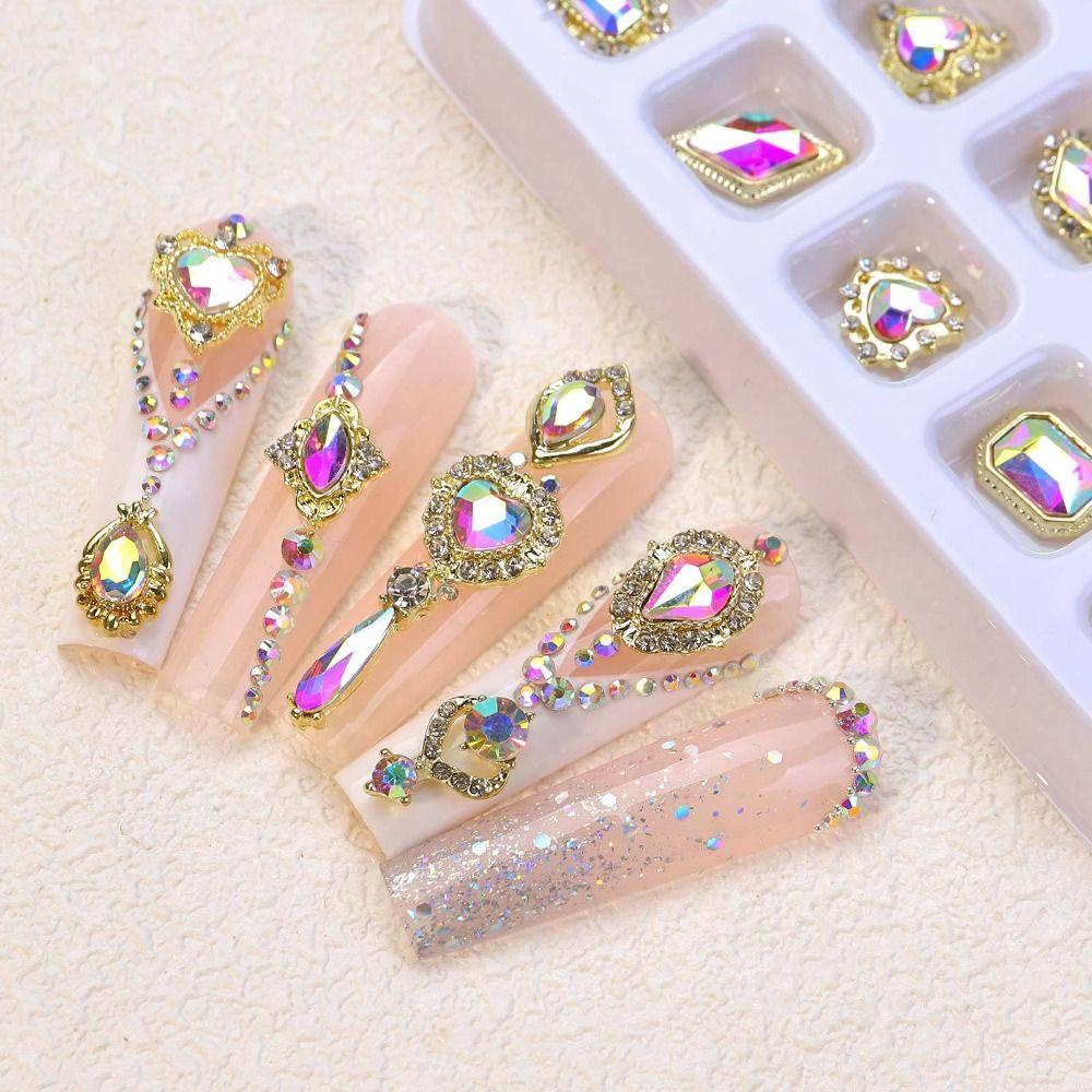 Needway   Kuku Berlian Imitasi Fashion DIY Pesona Kuku Manikur Aksesoris Jepang Nail Art Nail Jewelry