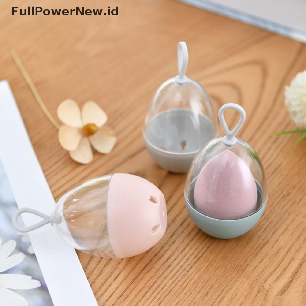 Power Beauty Kotak Penyimpanan Telur porous breathable anti Jamur travel makeup sponge box ID