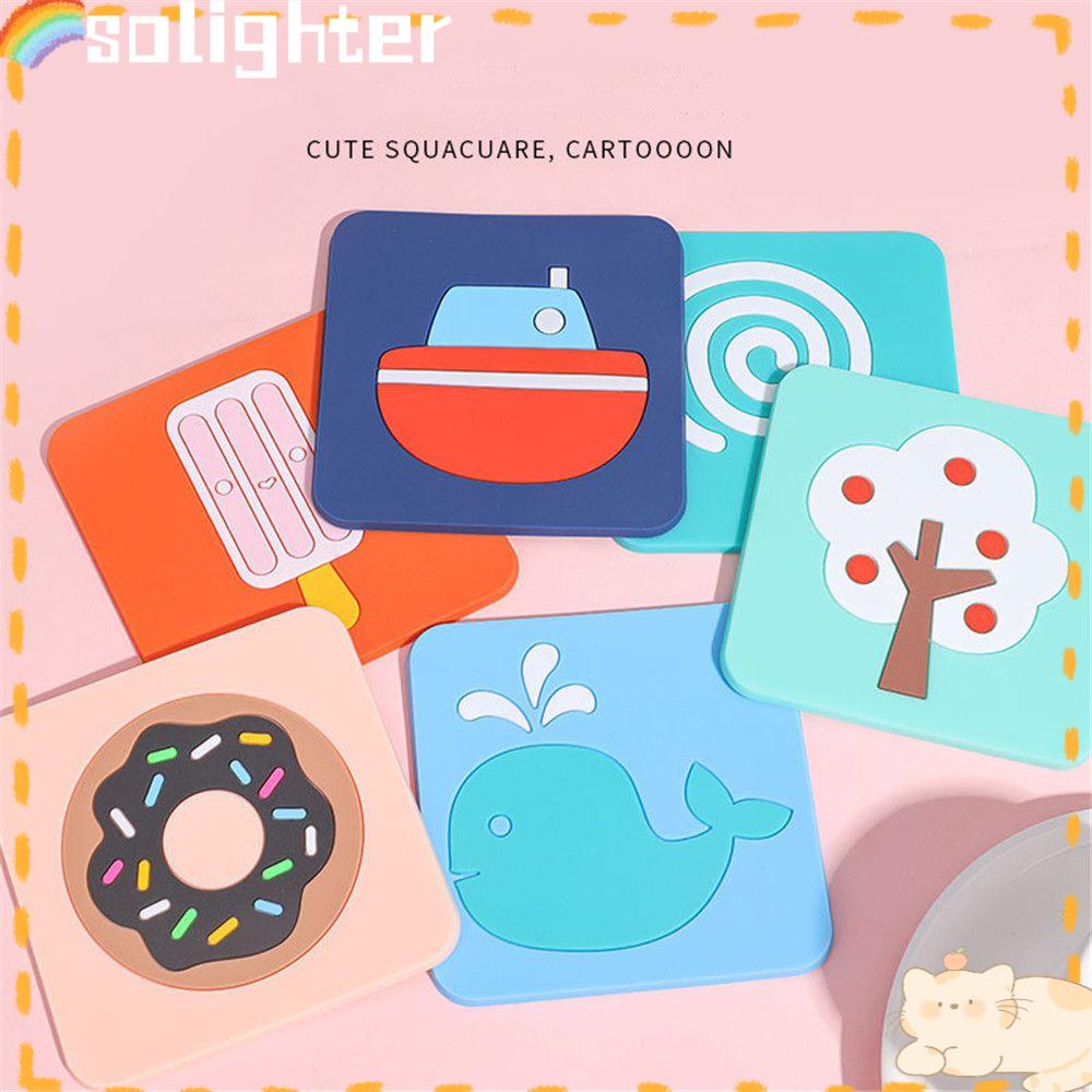 Solighter Silicone Coaster Ceative Pad Aksesoris Dapur Tatakan Peralatan Makan