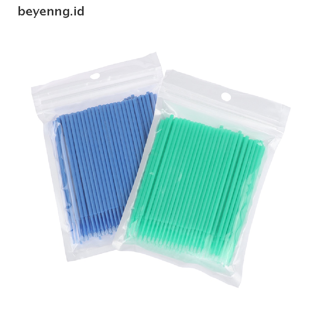 Beyen 100Pcs Micro Brush Individual Lash Remove Maskara Swab Alat Ekstensi Bulu Mata ID