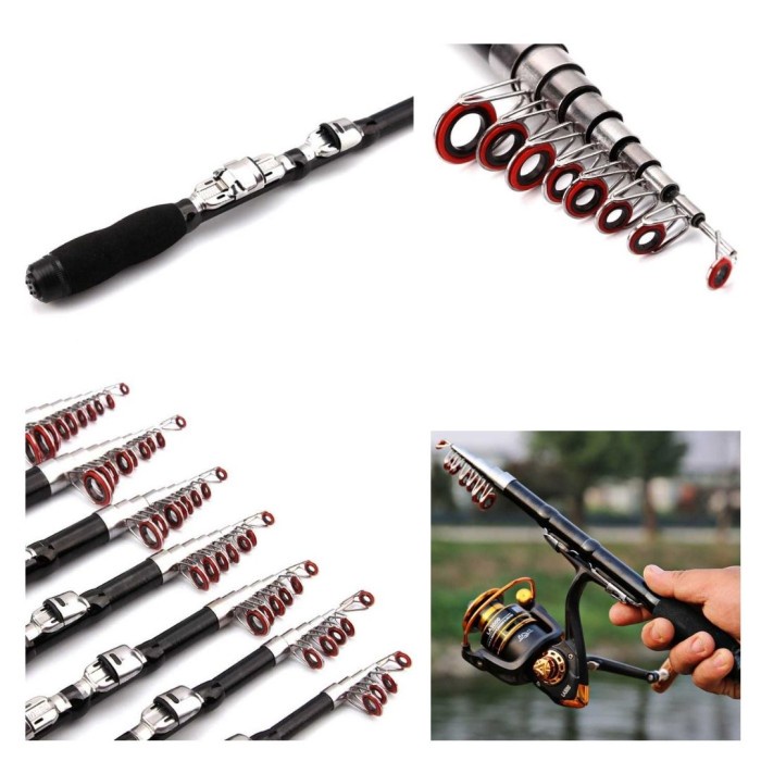 Joran Pancing Mini Portable Fishing Antena Tescopic Profesional ZH 25