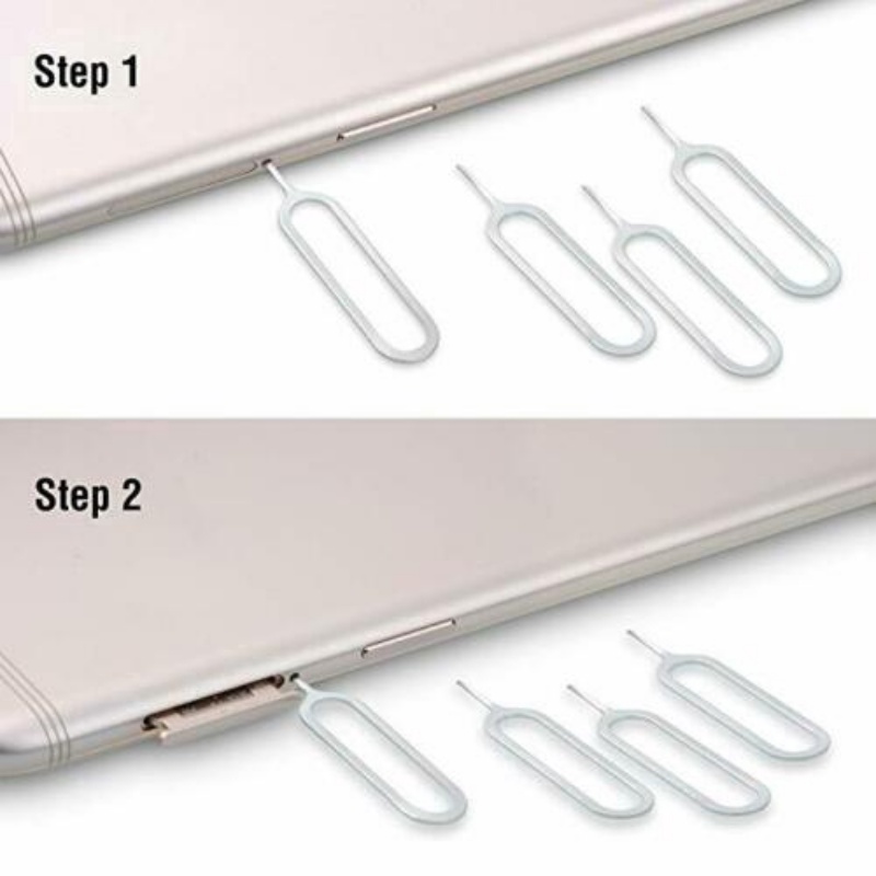 50 /100Pcs Portabel Dapat Digantung Mini Ponsel SIM Card Removal Jarum/Logam Kuat Tahan Lama Smartphones SIM Tray Ejection Pin Aksesoris