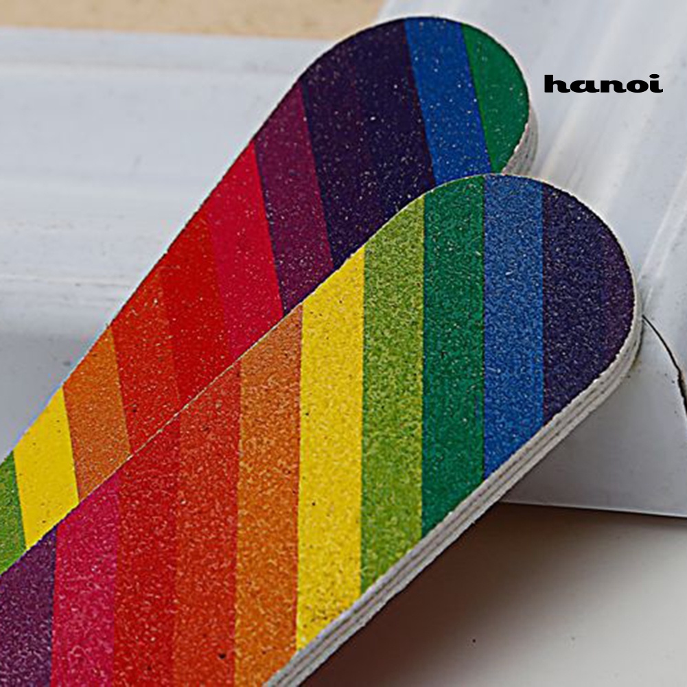 Hi * 10Pcs File Nail Art Mini Dua Sisi Bunga Untuk Poles Buffing Sanding