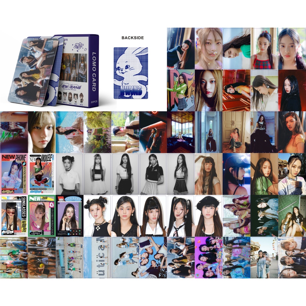 55pcs/set KPOP New Jeans Photocards Album Perhatian Kartu Lomo Koleksi HD HYEIN MINJI HANNI