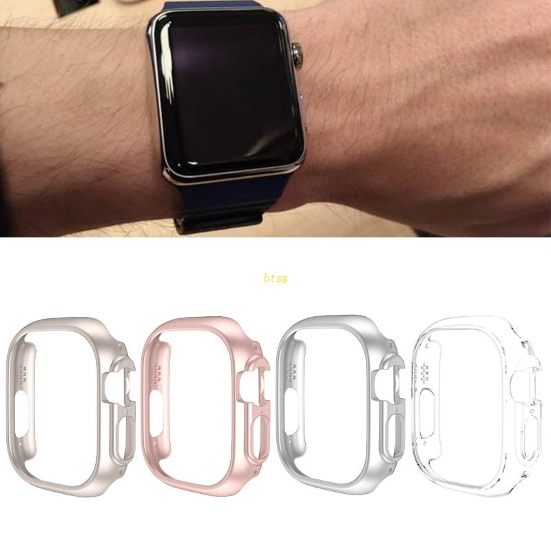 Btsg Smartwatch Bumper Cover Untuk ios Watch Ultra 49mm Pelindung Bingkai Untuk Case Half-Coverage Housing Pelindung Untuk Shel