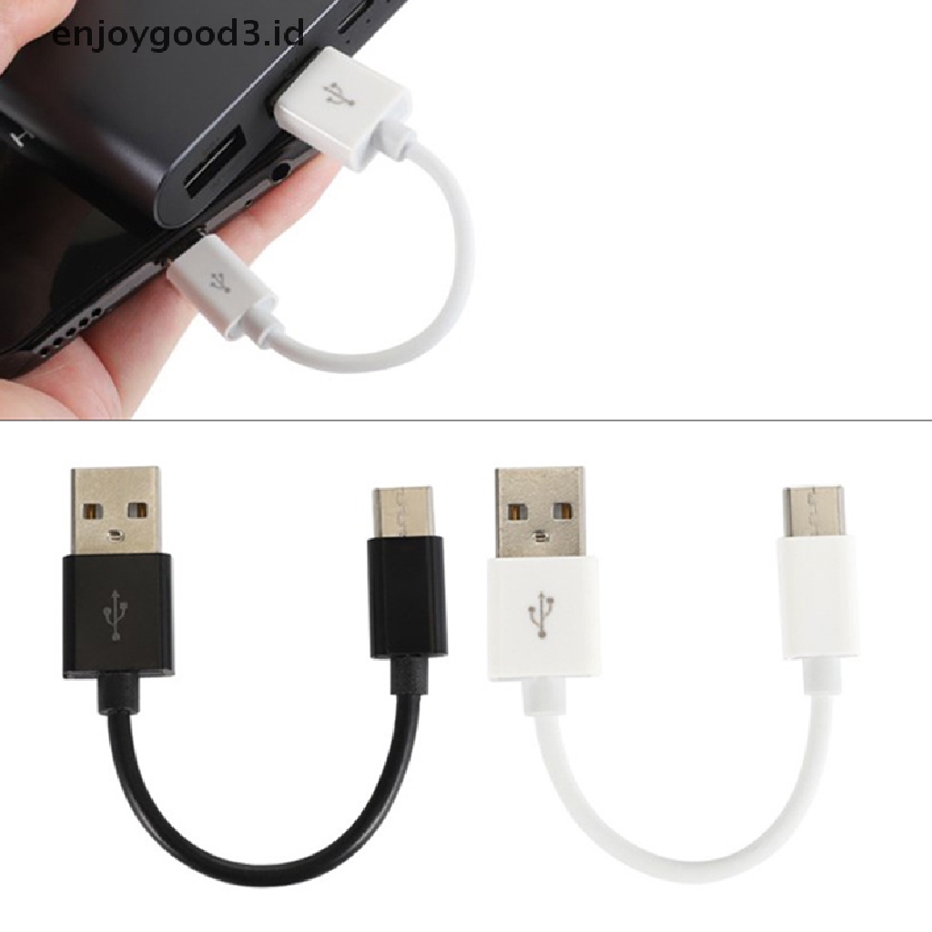 [Rready Stock] Tipe C Kabel Micro USB 10cm Pendek Pengisian Cepat Untuk Telepon Kabel Data USB (ID)