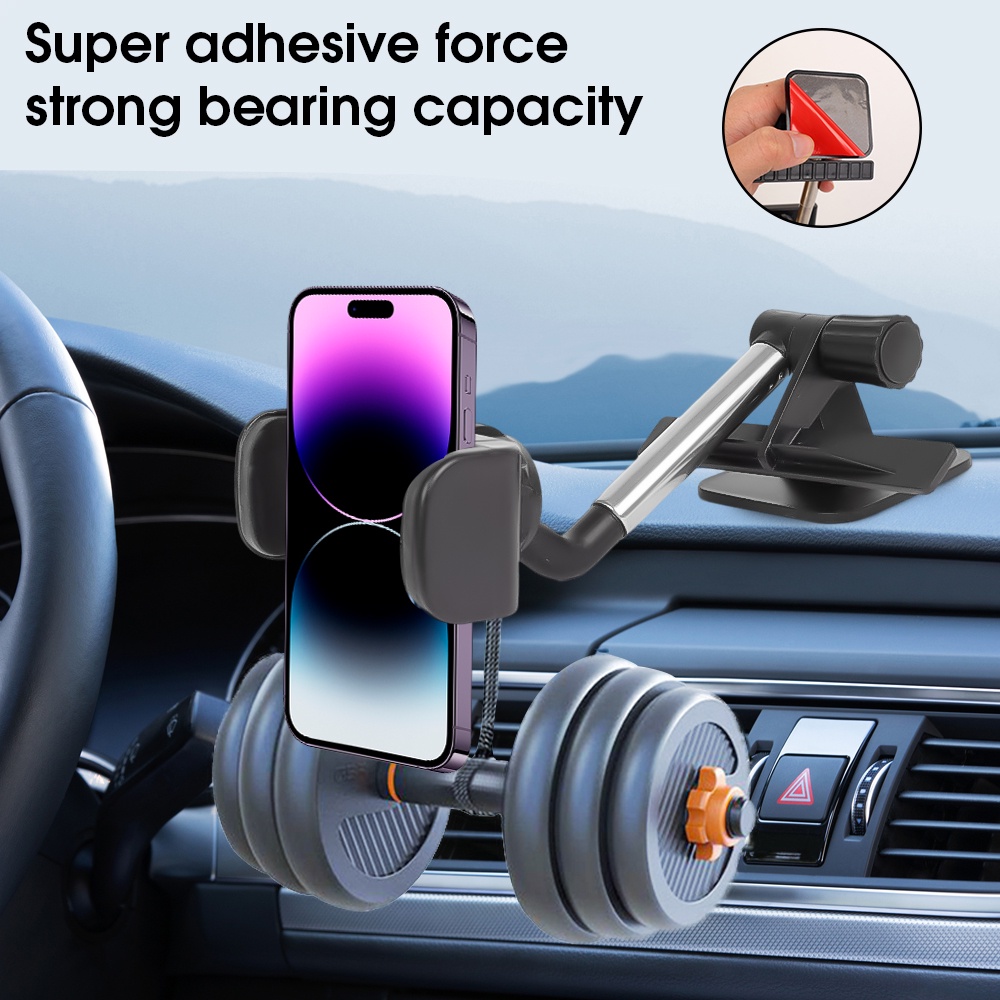 1pc Kaca Spion Ditarik Rotating Bracket360° Kualitas Tinggi Dudukan Ponsel 2warna Car Phone Holder Adjustable Handphone Car Mount