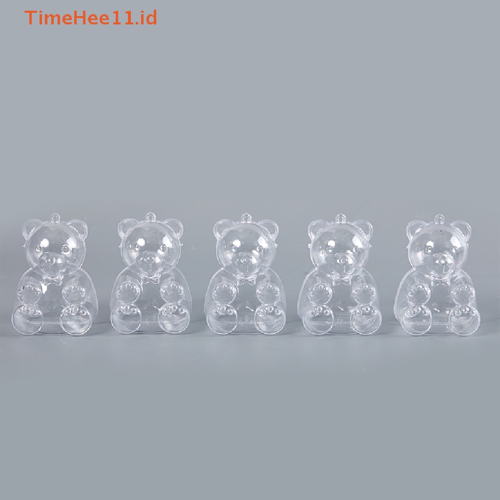 Timehee 5Pcs/Set Bear Gift Box Container Candy Gift Box Kotak Kecil Hadiah Pesta ID