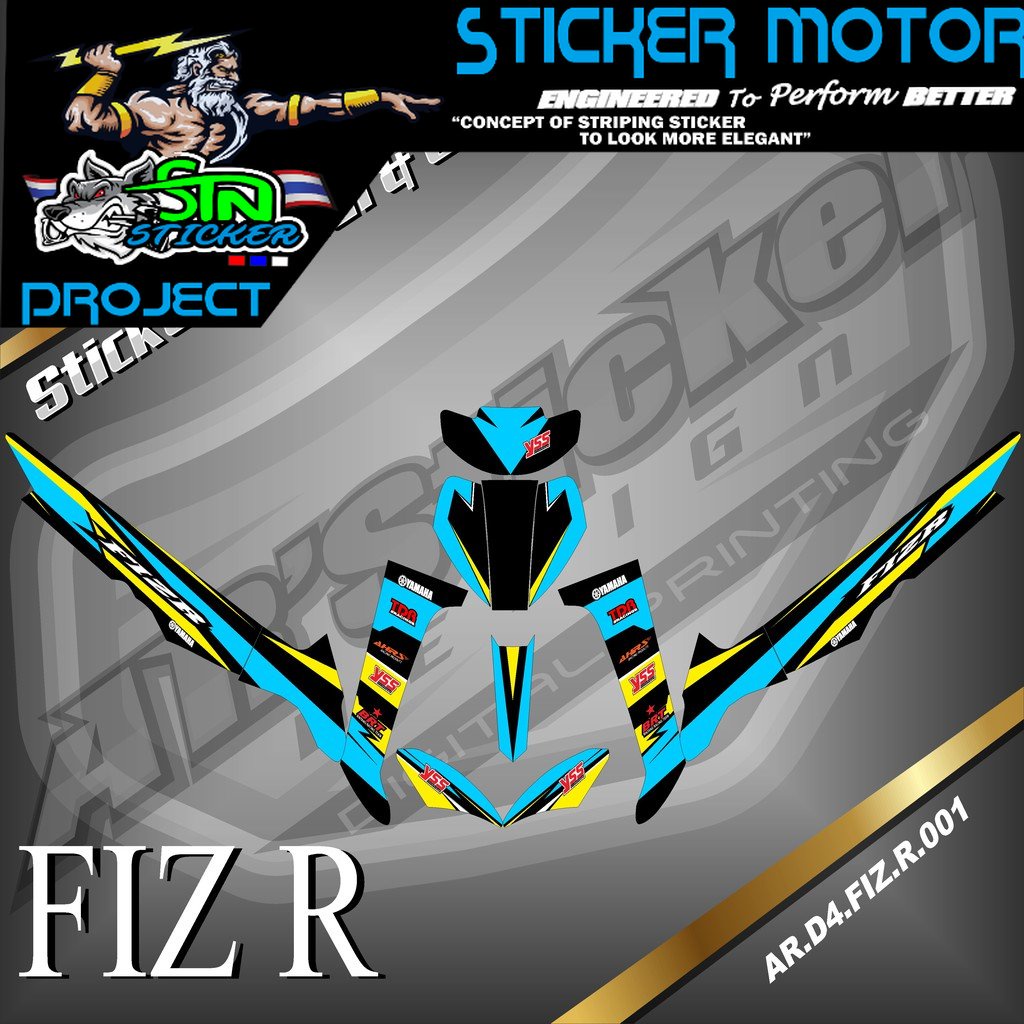 Decal FIZ R Full Body, Stiker Dekal FIZ R Full Body AR (Kode 001)