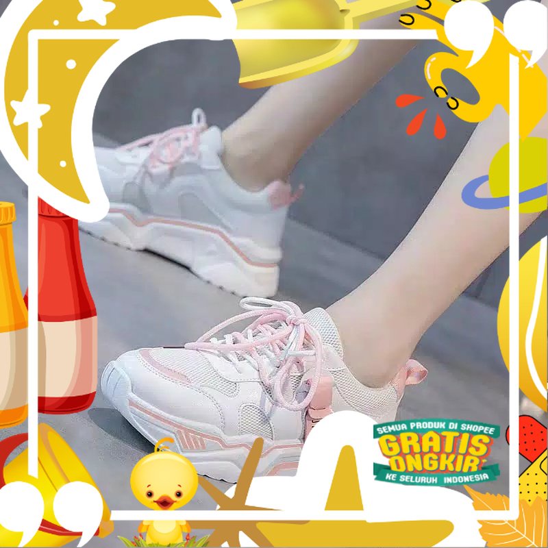 (BISA COD) sepatu sneakers Wanita kets cewek cowok murah original sport ori kekinian perempuan remaj