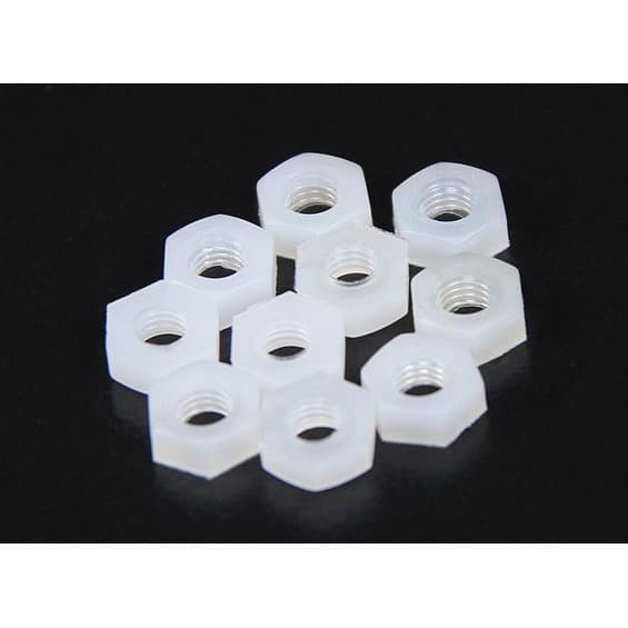 Per 10pcs Nylon Nut M3 Mur Plastik Untuk ukuran baut 3mm 3 mm