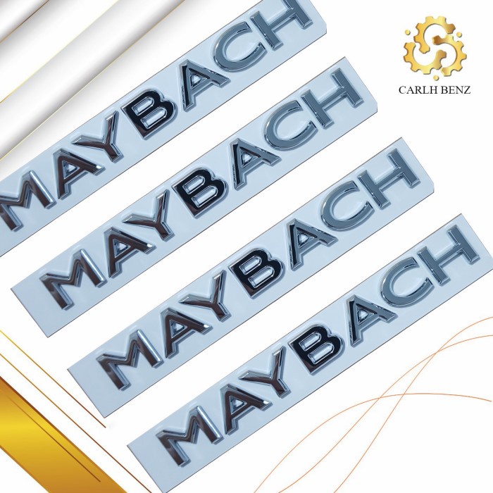 EMBLEM MAYBACH CHROME GRADE A / EMBLEM TULISAN MAYBACH MERCEDES BENZ