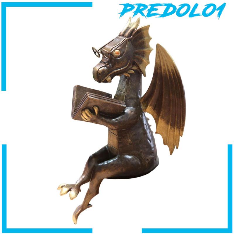 [Predolo1] Patung Buku Bacaan Naga Dekorasi Patung Naga Untuk Pindah Rumah Taman
