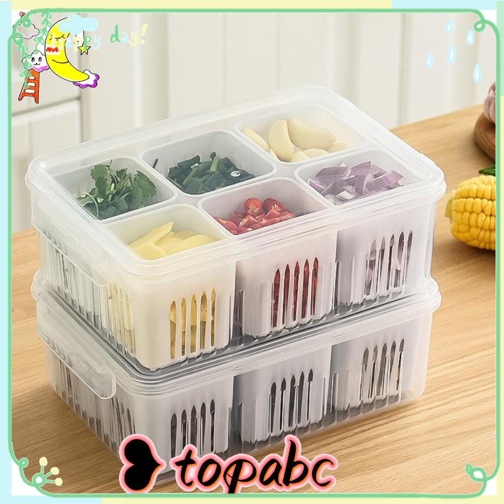 Top Storage Box Sayur Daging Bening Kulkas Organizer