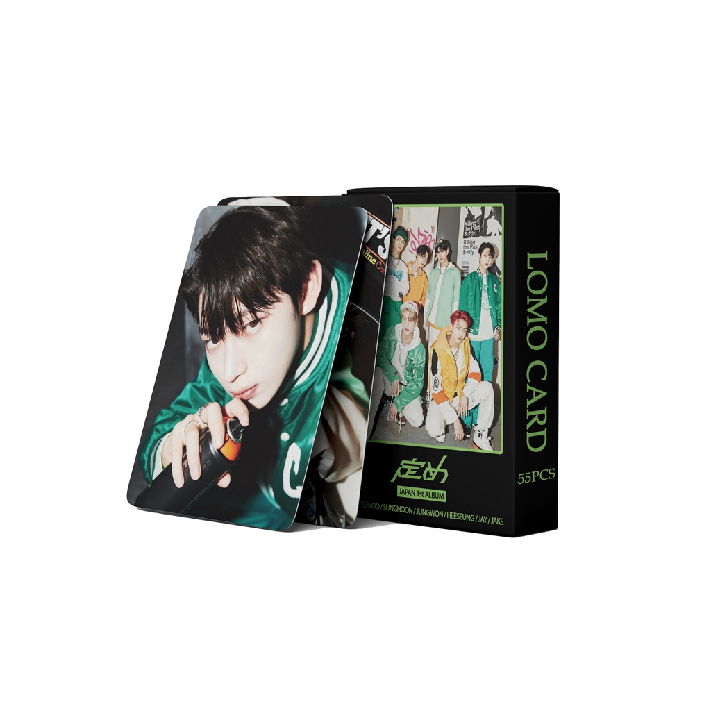 55pcs/box Kpop ENHYPEN Photocards Album Jepang Kartu Lomo JUNGWON NI-KI JAY JAKE SUNOO Id Koleksi Kartu HD