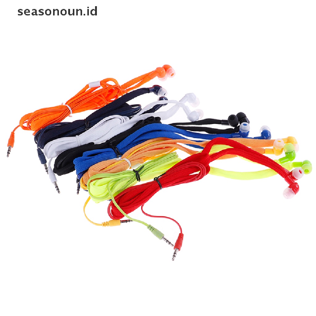 Seasonoun Shoelace Earphone super bass Headphone stereo earbuds Earpiece Lari.