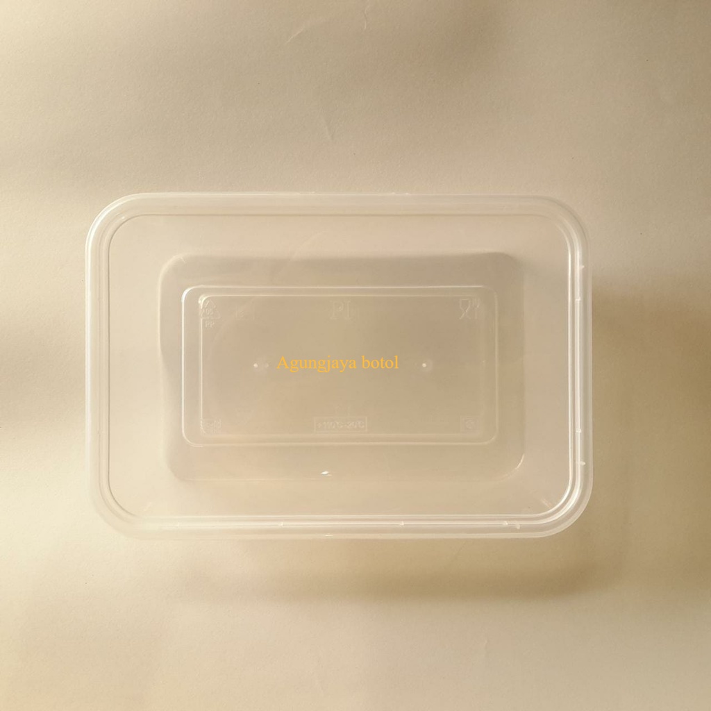 Meal Box 500 Gr Kotak Natural / Meal Box Plastik / Tempat Makan / Tempat Dessert Box / Meal Box Kota