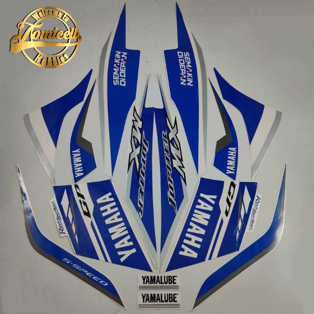 Decal striping yamaha Jupiter mx new 2014 gp series biru putih stiker motor