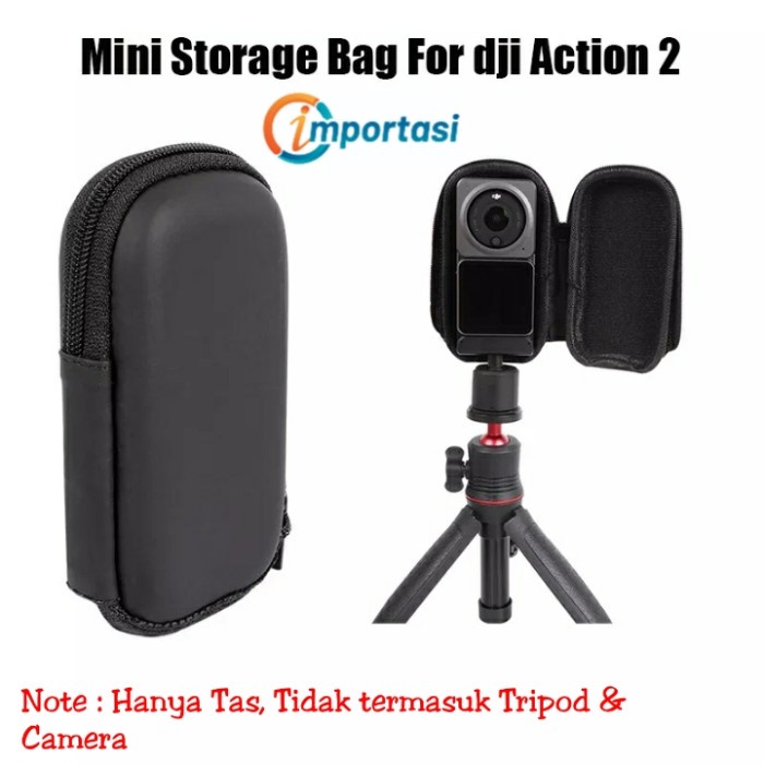 Mini Storage Bag Tas DJI ACTION 2 Waterproof Bottom Hole Case Cover