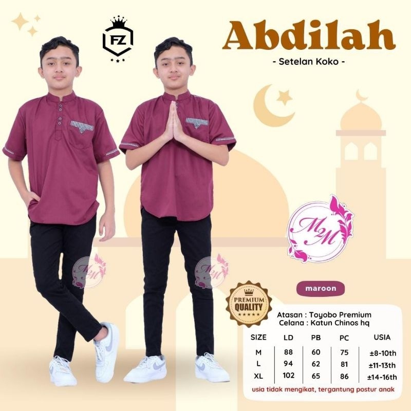 ABDILAH SET Koko By M2M | Setelan Koko+Celana Anak