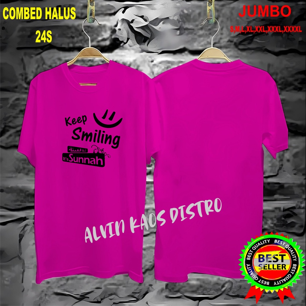 Apps KAOS keep smiling its sunnah/KAOS EKSPRESI/KAOS HITS/KAOS BANDUNG/KAOS MURAH/KAOS DISTRO