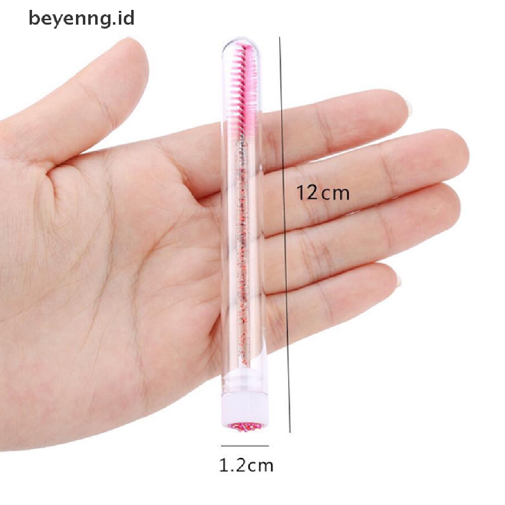 Beyen Sikat Alis Berlian Tabung Reusable Crystal Eyelash brush replaceable dust-proof ID