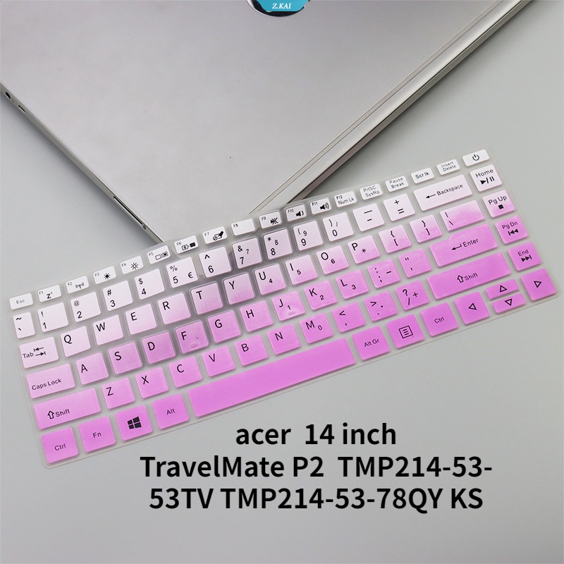 Acer 15.6 Inch Notebook Full Set Keyboard Film TravelMate P2 TMP214-53-53TV TMP214-53-78QY KS Silikon Tahan Air Film Pelindung [ZK]