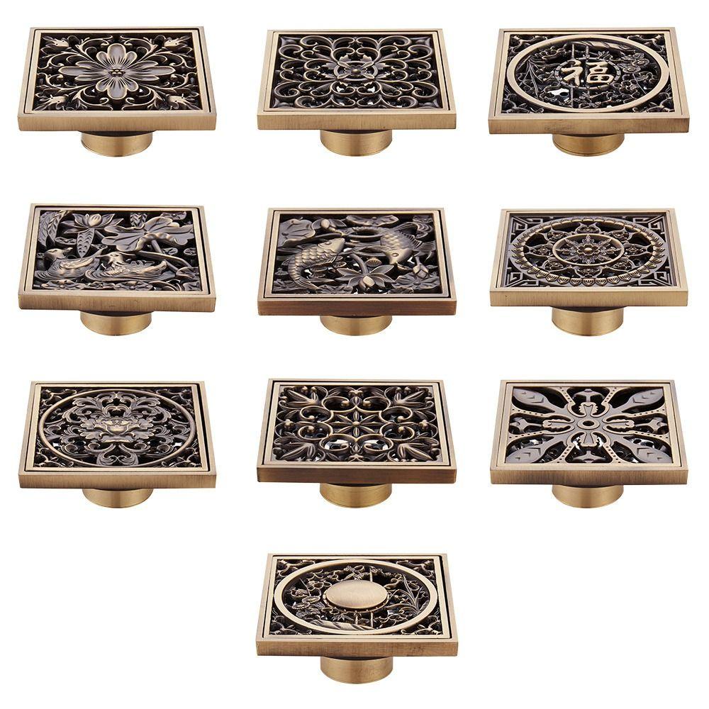 Populer Shower Floor Drain Square Gaya Eropa Deodoran Kamar Mandi Anti Bau Saringan Got