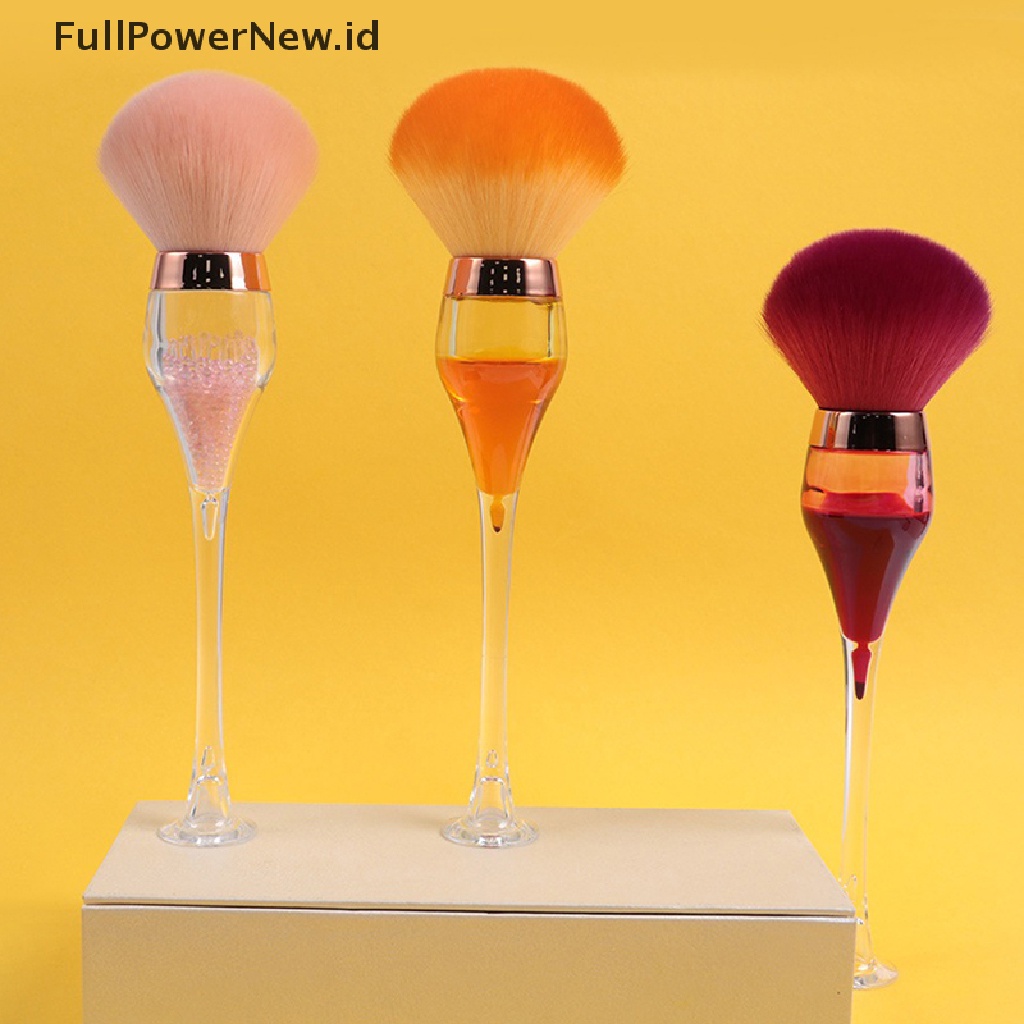 Power 1PC Gelas Wine Bentuk Mineral Powder Brush Makeup Lembut Berbulu Foundation Brush ID