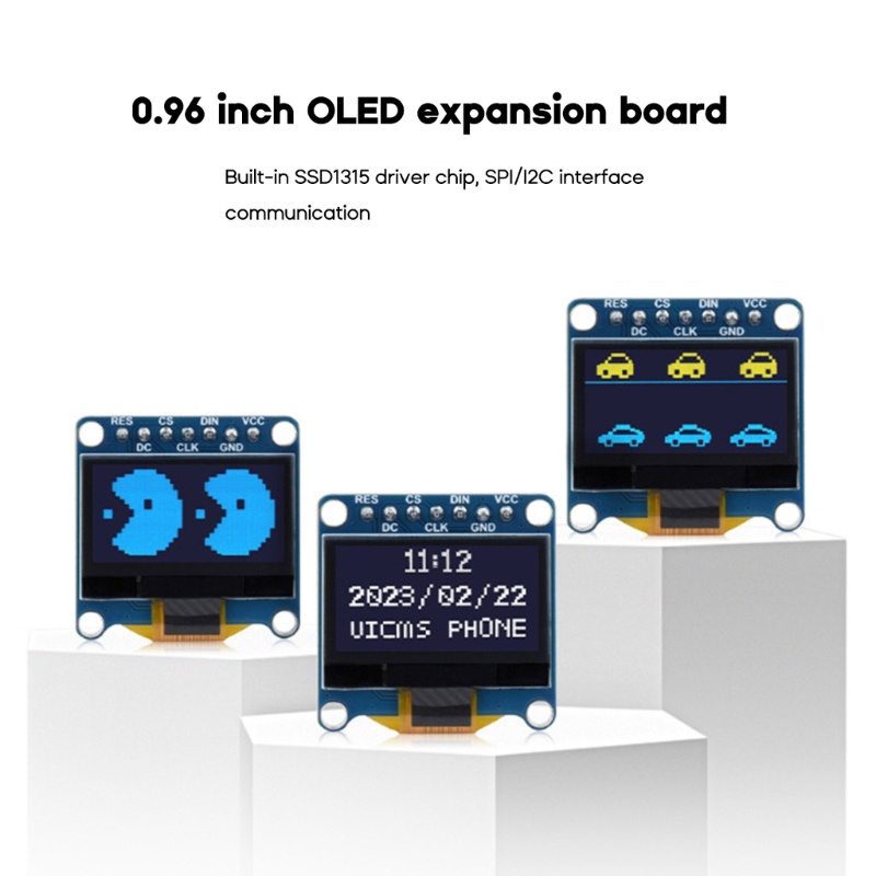 Zzz Oled0 96 Modul I2C SPI Komunikasi Komputer Display Biru Kuning +Biru Putih