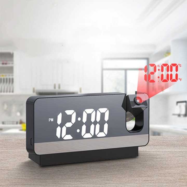 [COD] Jam Alarm Digital Smartphone Charger 2 USB Port Charging 2.1A Slim Digital Watch Minimalis Design Digital Thermometer Hygrometer Station Dekorasi Dekor Kamar Tidur Rumah Unik