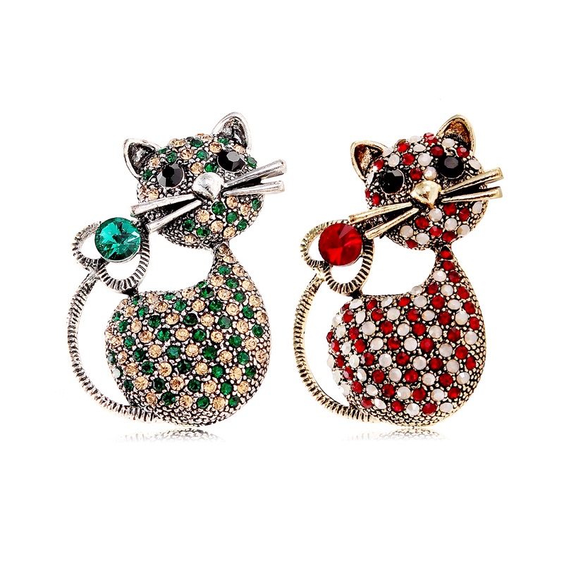 Bros Kucing Cat Enamel Lucu Unisex Wanita Dan Pria Brooch Pin Desain Hewan Perhiasan Fashion