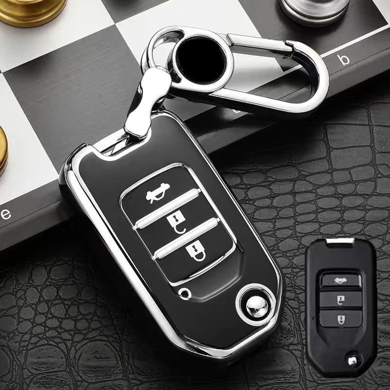 TPU Car Key Cover For Honda Civic CRV HRV BRV City Accord 2014 to 2020 Key Case Keyless Smart Entry key