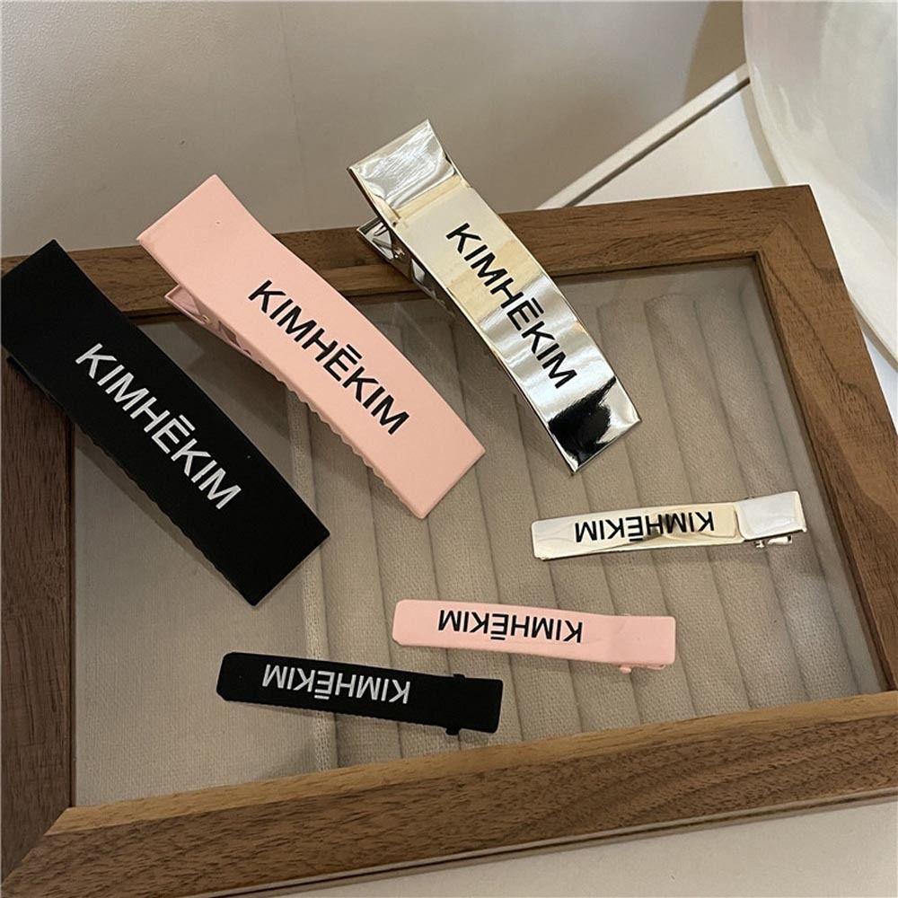 Needway   Mona Klip Rambut Aksesoris Rambut Hadiah Kreatif Untuk Perempuan Gaya Hiasan Kepala Rambut Klip Sisi Warna Silver Spring Hair Clips Metal Large Barrettes Korean Duckbill Clips