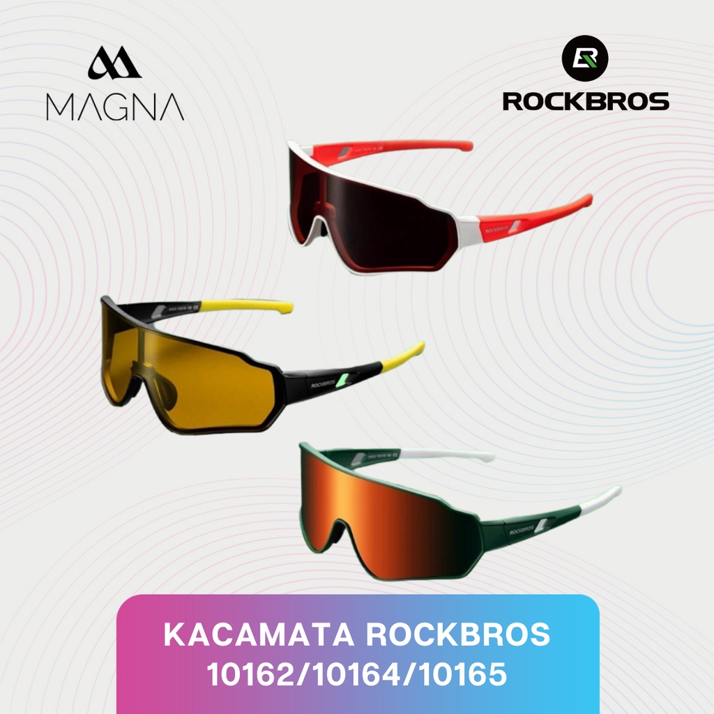 Kacamata Sepeda ROCKBROS 10162 10164 10165 Polarized Lensa Kaca Mata Gowes Cycling Sunglasses Roadbi