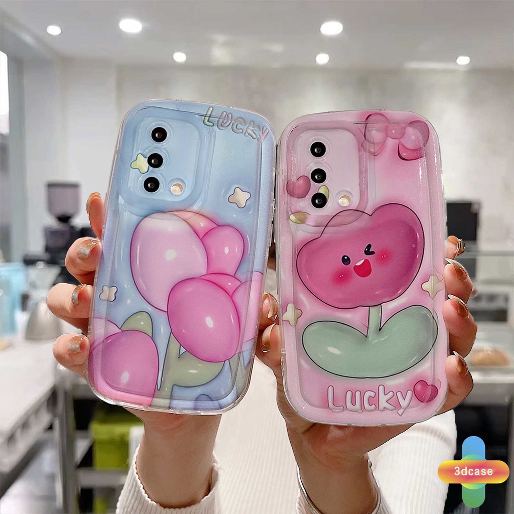 Casing OPPO A96 A76 A16 A17 A17K A15 A57 A53S A16S A77 A57S A57E A11S A54 A5S A3S A95 A55 A7 A5 A9 A31 A53 A33 2020 A77S A12 A12S A1K A16E A16K A54S Reno 7 7Z 8Z 5 4 6 8 5F 5K 4F 4 5 06 Lite A74 A15S A52 A11K Lovely Tulips Transparent Case