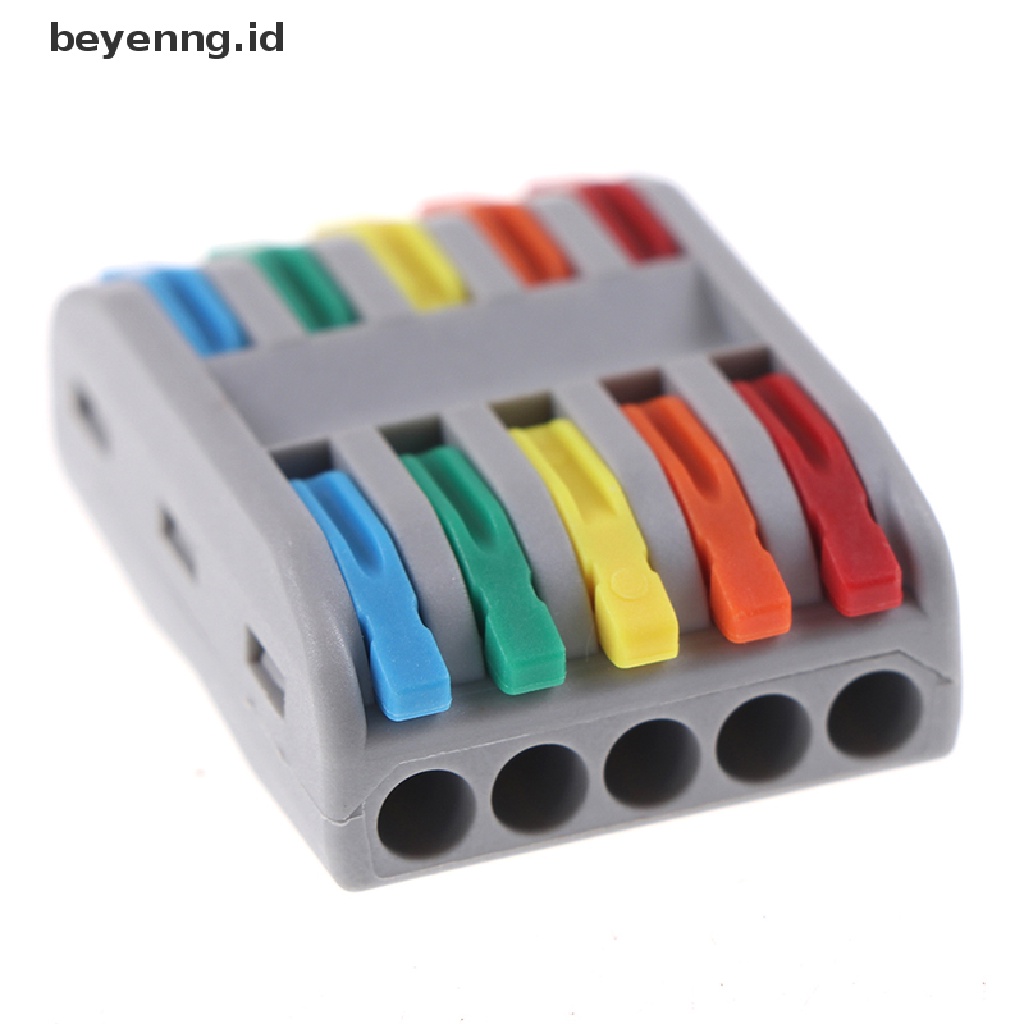 Beyen 5PCS Konektor Kawat PCT-222 Terminal Block Conductor SPL-2/3In Terminal Push-In ID